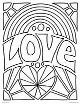 Coloring Pages Rainbow Pride Adults Lgbt Printable Adult Color Kids Hearts Quotes Retro Print Getcolorings Board Funky Words Nature Mandala sketch template