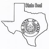 Texas Seal sketch template