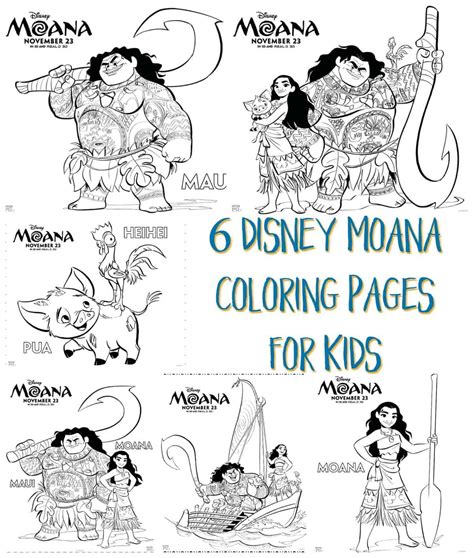 moana colouring pages