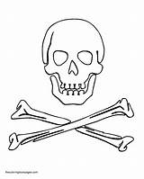Skull Crossbones Coloring Pages Comments Colouring sketch template