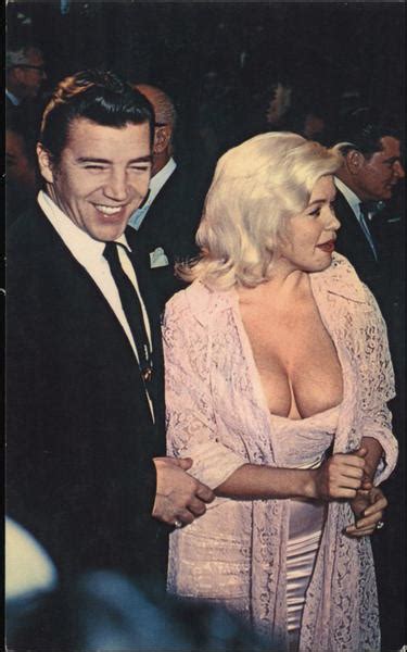 Actress Jayne Mansfield And Husband Mickey Hargitay Chrome Postcard