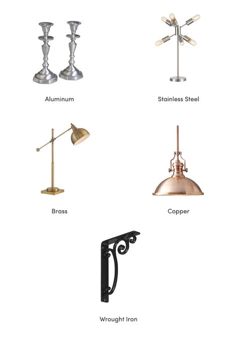 types  metal  finishes guide wayfair