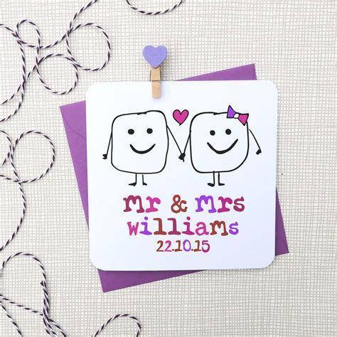 mr and mrs personalised wedding anniversary card by parsy card co