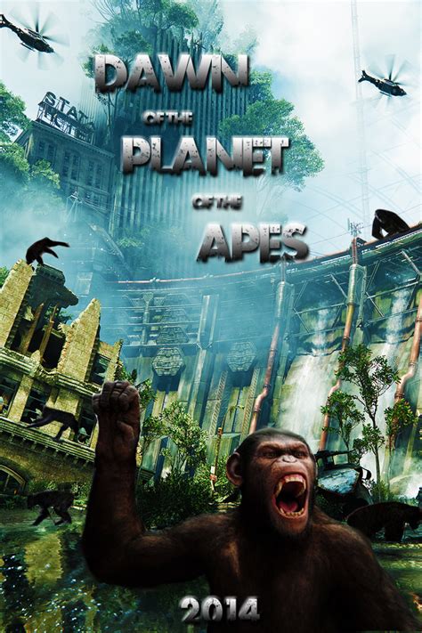 rise of the planet of the apes sequel movie poster by