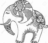 Elefante Elephant Coloring Mandala Indian Elefantes Hindu Para Dibujo Mandalas Hand Colouring Colorear Imprimir Pages Dibujos Tattoo Painted Elephants Con sketch template