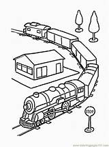 Pages Coloring Train Printable Colouring Railroads Railroad Colorin Toy Station sketch template