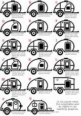 Teardrop Campers Caravan Glamping Coasters sketch template