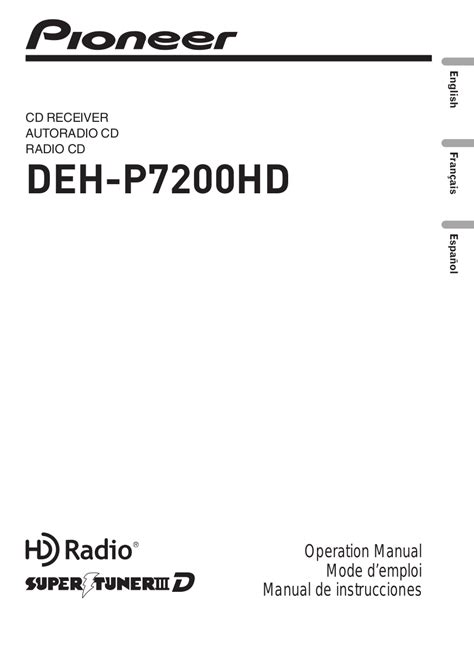pioneer deh p car receiver manual