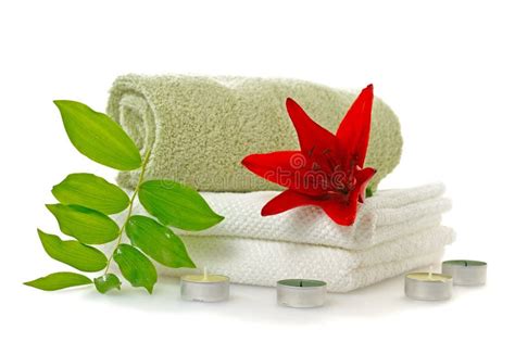 spa  red lily stock photo image  aromatherapy