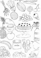 Comida Saludables Figuras Sin Paracolorear sketch template
