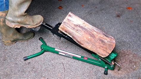 homemade manual log splitter