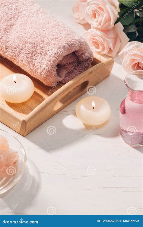 spa  aromatherapy rose flower  essential oil stock image image