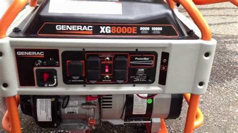 generac xge xg portable generator review  watts youtube