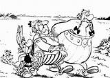 Asterix Obelix Gaulois Astérix Obélix Village Colorier Animados sketch template