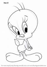 Tweety Bird Drawing Draw Step Easy Disney Outline Cartoon Drawings Tutorials Drawingtutorials101 Characters Coloring Kids Sketches Learn Getdrawings Cartoons Pages sketch template