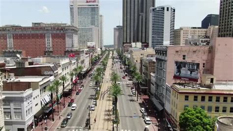 aerial flying   orleans drone view downtown amazing landscape louisiana stock footage