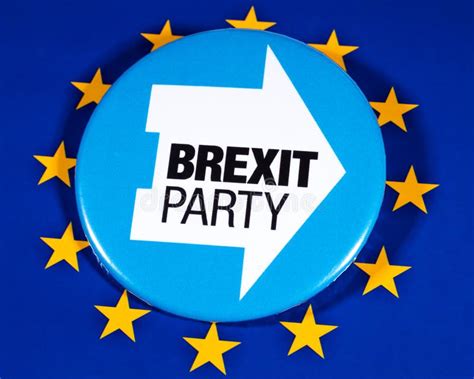 brexit party logo   eu flag editorial image image  badge parliamentary