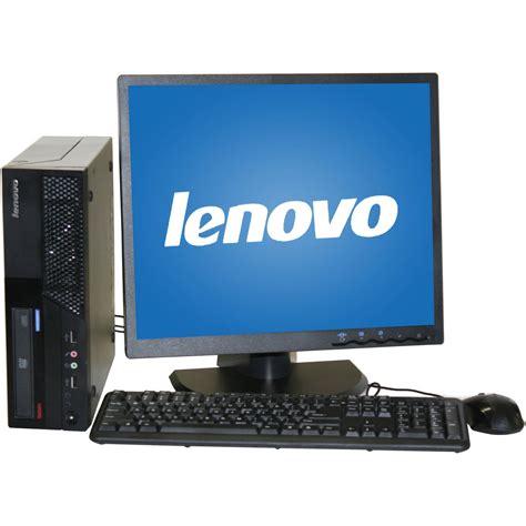 restored lenovo  desktop pc  intel core  duo processor gb memory  monitor gb