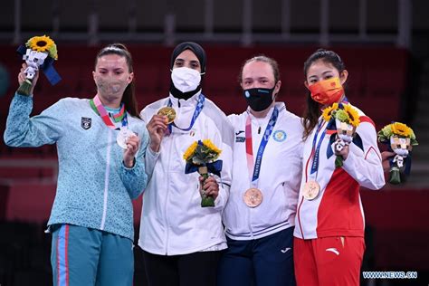 Egypts Abdelaziz Wins Karate Womens Kumite 61kg Gold At Tokyo
