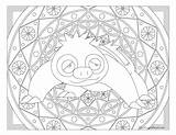Pokemon Coloring Slakoth Windingpathsart Mandala Choose Board Pages sketch template