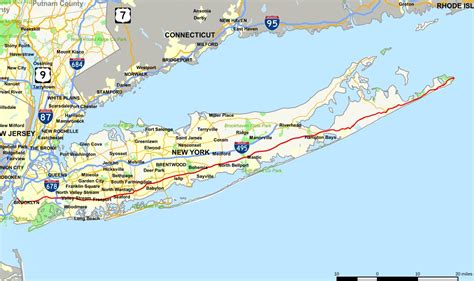 Map Of New York And Long Island Map Of New York City And