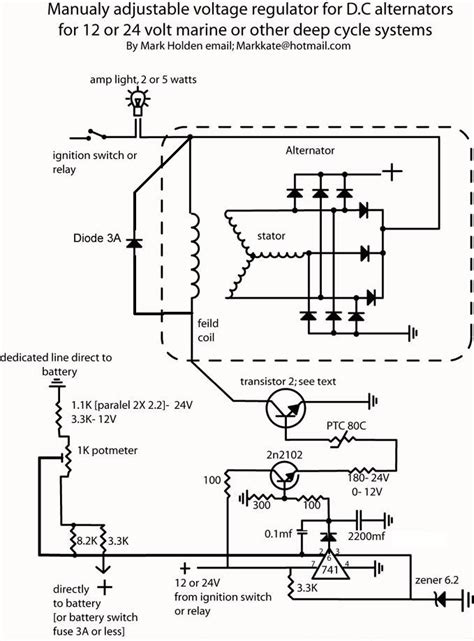 build adjustable alternator controler alternator voltage regulator electronic circuit