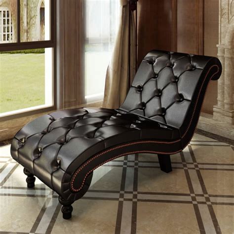 chaise lounge sofa chesterfield brown button tufted vidaxlcomau