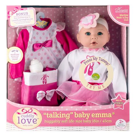 talking baby emma  soft cuddly doll fashion playset ballerina