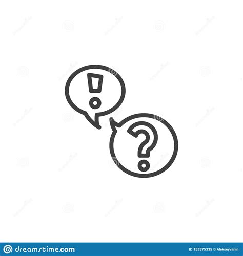 Faq Questions And Answers Line Icon Stock Vector