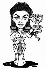 Cleopatra Desenhos Egito Bordar Riscos sketch template