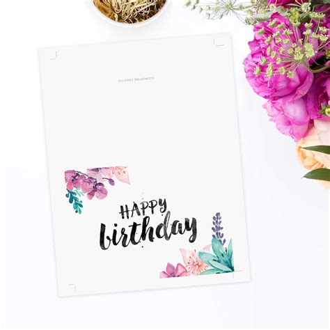 happy birthday card printable birthday card  wife etsy