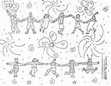 Celebration Coloring Joyous Children Clicking Following Link Print sketch template