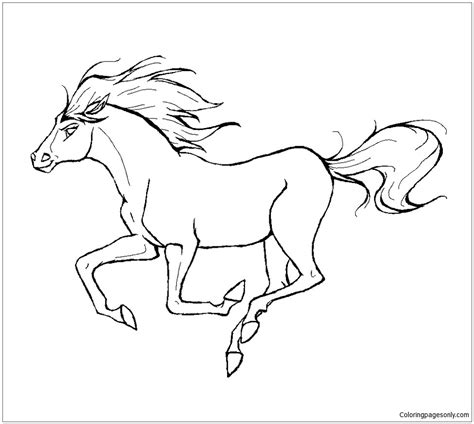running horse coloring page  printable coloring pages
