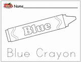 Coloring Pages Blue Crayon Color Preschool Worksheets sketch template