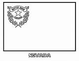 Nevada Flag State Coloring Color sketch template