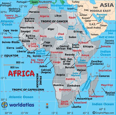 political map  africa worldatlascom