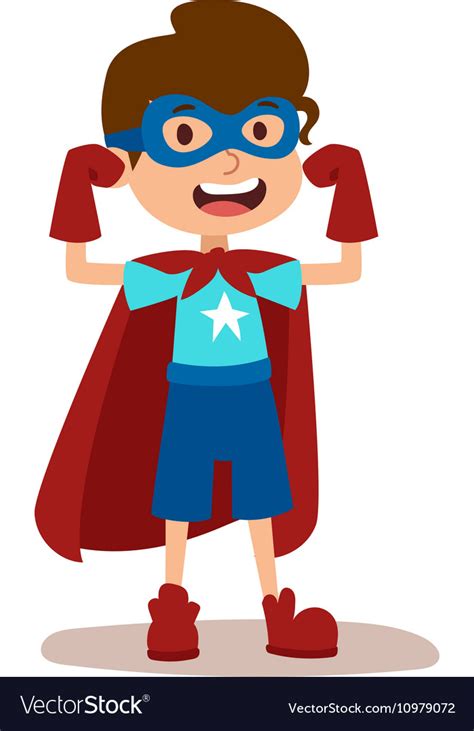 superhero kid boy cartoon royalty  vector image