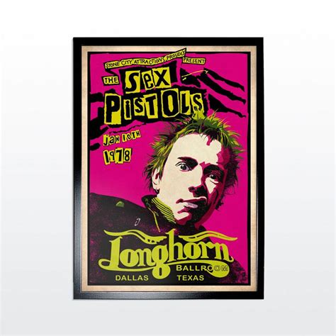 the sex pistols retro style concert art print poster canvas wall