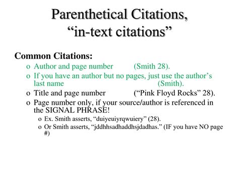 mla  text citations documentation   powerpoint