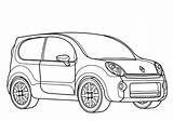 Renault Kangoo Coloring Compact Pages Categories sketch template