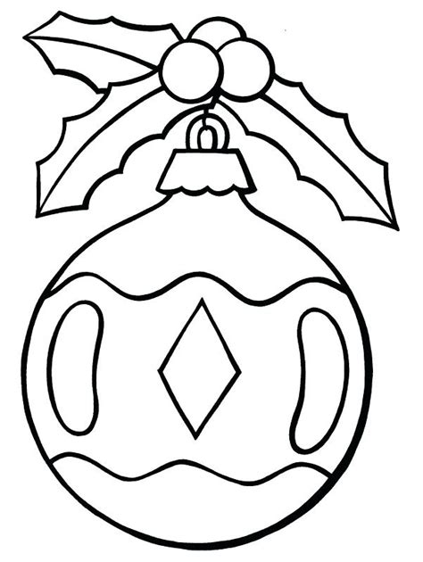 christmas ball coloring page  getdrawings