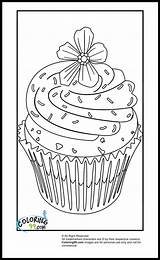 Coloring Pages Cupcake Sprinkles Cupcakes Food Printable Template Flower Colouring Hard Teamcolors Cute Sheets Visit Ministerofbeans People Choose Board Topper sketch template