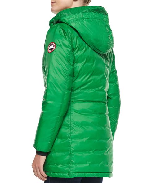 Canada Goose Camp Hooded Mid Length Puffer Coat Jade Green