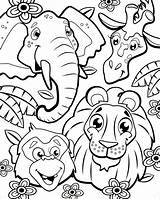 Selva Dschungeltiere Sheets Ausmalbilder Wild Scentos Theme Löwe Dschungel Malvorlagen Elefant sketch template