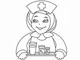 Enfermera Krankenschwester Medicinas Enfermeira Nurses Ausmalbild Colorea Dentist Bestcoloringpagesforkids Artikel sketch template