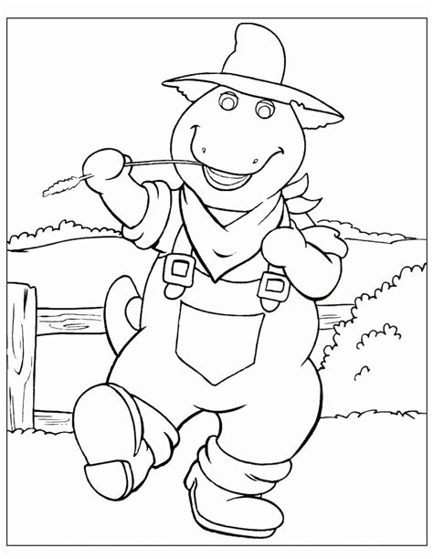 printable barney coloring pages hubpages