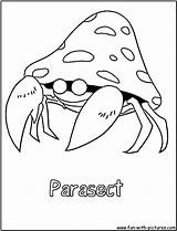 Parasect Coloring Fun Pages sketch template