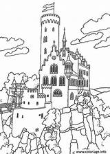 Coloriage Castle Allemagne Burg Ausmalbilder Germany Lichtenstein Malvorlagen Burgen Grusel Colorier Tracing Bodenstein Imprimé sketch template