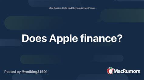 apple finance macrumors forums