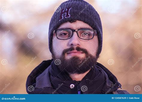 man   snow  winter clothes stock image image  holiday